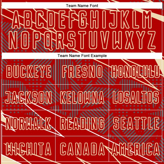 Cream Jersey Soccer Sports Red Sublimation Uniform Lines Custom