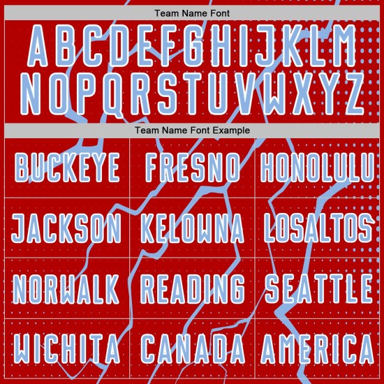 Soccer Red Light Sports Blue-White Uniform Custom Jersey Sublimation Lightning