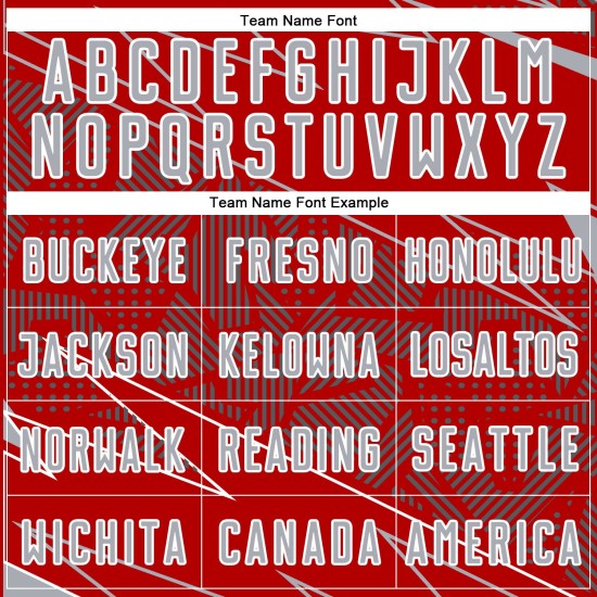 Jersey Uniform Sublimation Soccer Lines Red Custom Sports Gray-White