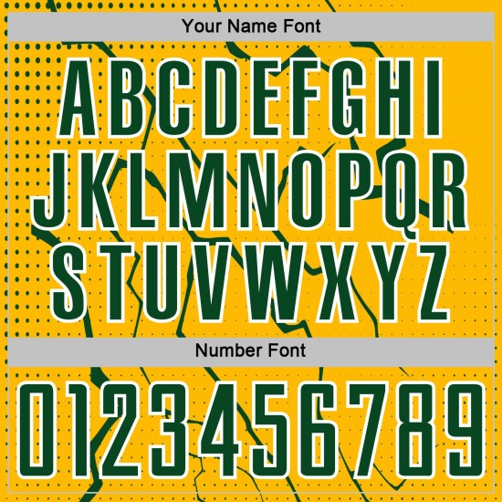 Custom Sublimation Green-White Sports Soccer Gold Lightning Uniform Jersey