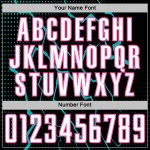 White Jersey Lightning Aqua-Pink Black Sports Custom Uniform Soccer Sublimation