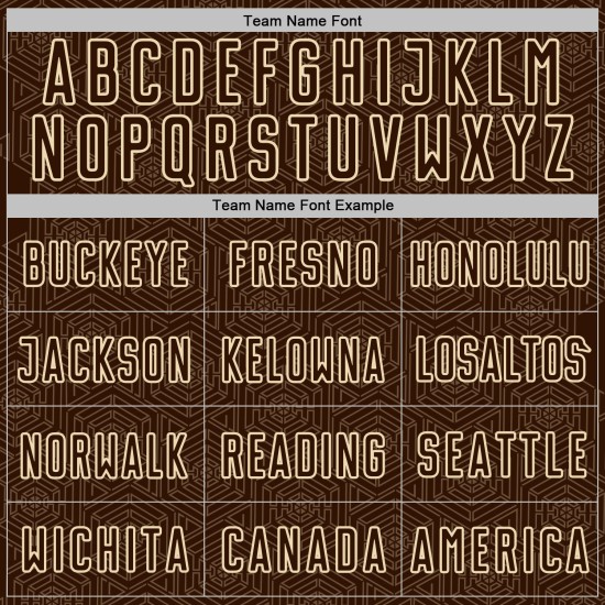 Brown Shape Sports Jersey Cream Sublimation Custom Soccer Geometric Uniform