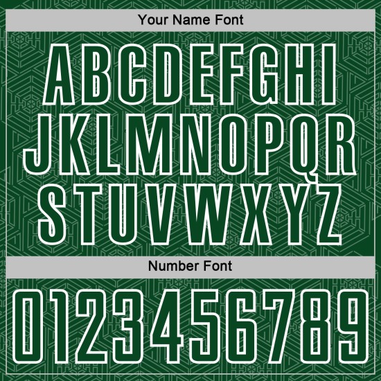 Sports Uniform Geometric White Sublimation Shape Custom Jersey Soccer Green