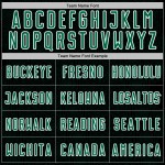 Kelly Black Jersey Sports Uniform Custom Sublimation Geometric Soccer Green-White Shape