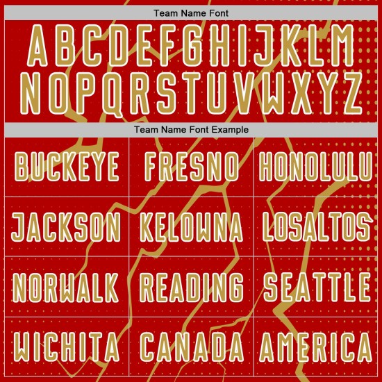 Lightning Custom Jersey Soccer Uniform Gold-White Old Red Sports Sublimation