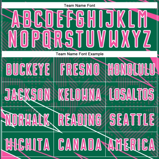 Kelly Sports Pink-White Sublimation Custom Uniform Soccer Lines Jersey Green