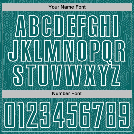 Sublimation Geometric Shape Jersey White Sports Soccer Teal Custom Uniform