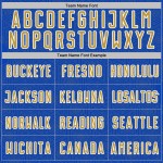 Sports Thunder Soccer Sublimation Shape Blue Geometric Jersey Uniform Gold-White Old Custom