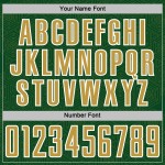 Green Geometric Shape Custom Jersey Sports Sublimation Uniform Gold-White Soccer Old